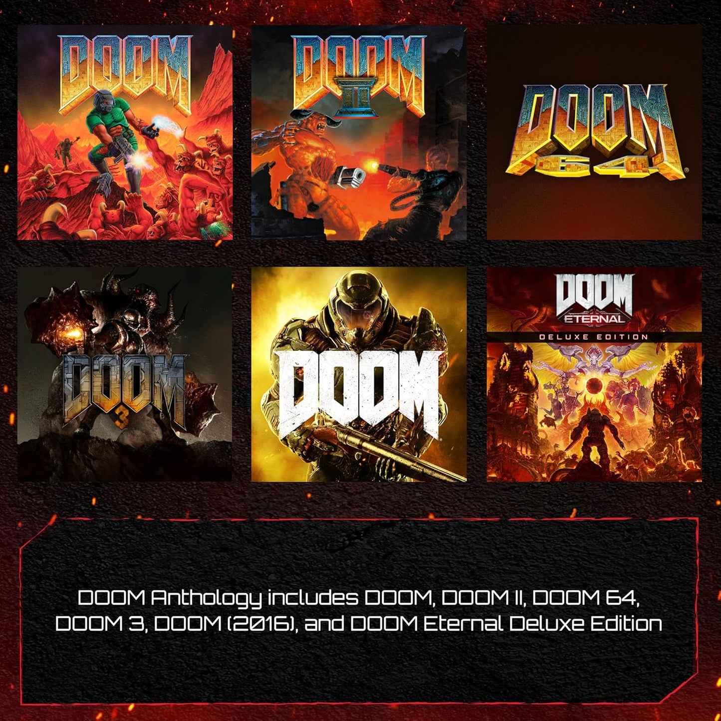 Doom Anthology Collector's Edition PS4 / PS5 Collezione 6 Giochi Multilingua Nuovo Sigillato