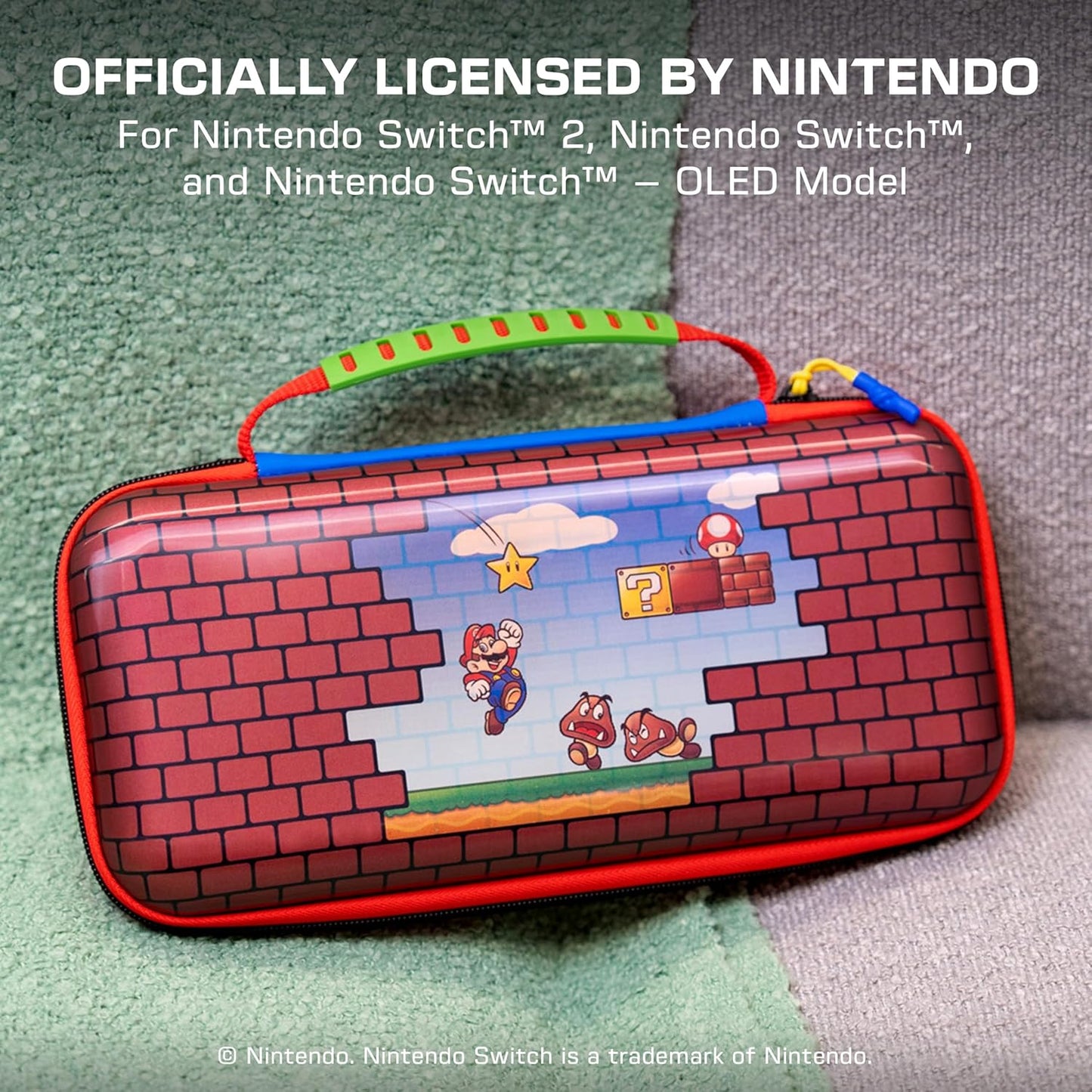 Turtlebeach Nintendo Switch 2 / SW Oled Custodia Mario Bricks Borsa Da Viaggio