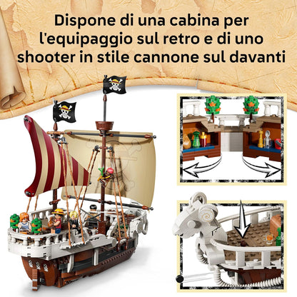 Lego - One Piece 75639 (La nave pirata Going Merry) Netflix 1376 pz Costruzioni