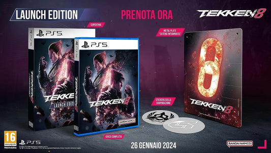 Tekken 8 Launch Edition D1 Ps5 Gioco Playstation 5 Italiano + Metal Plate Nuovo