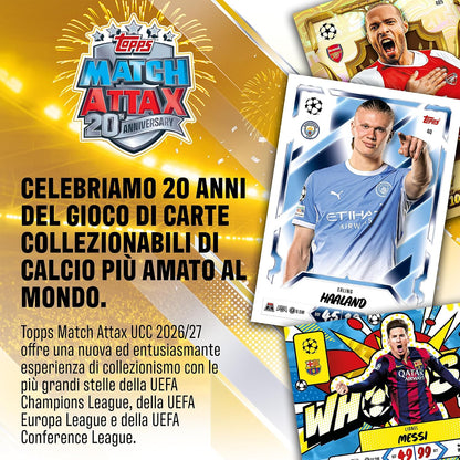 Topps Match Attax UCC 2026/27 - Mega Tin 1 (Chart Toppers) 48 Card Uefa Greatist Hits - TCG Da Collezione