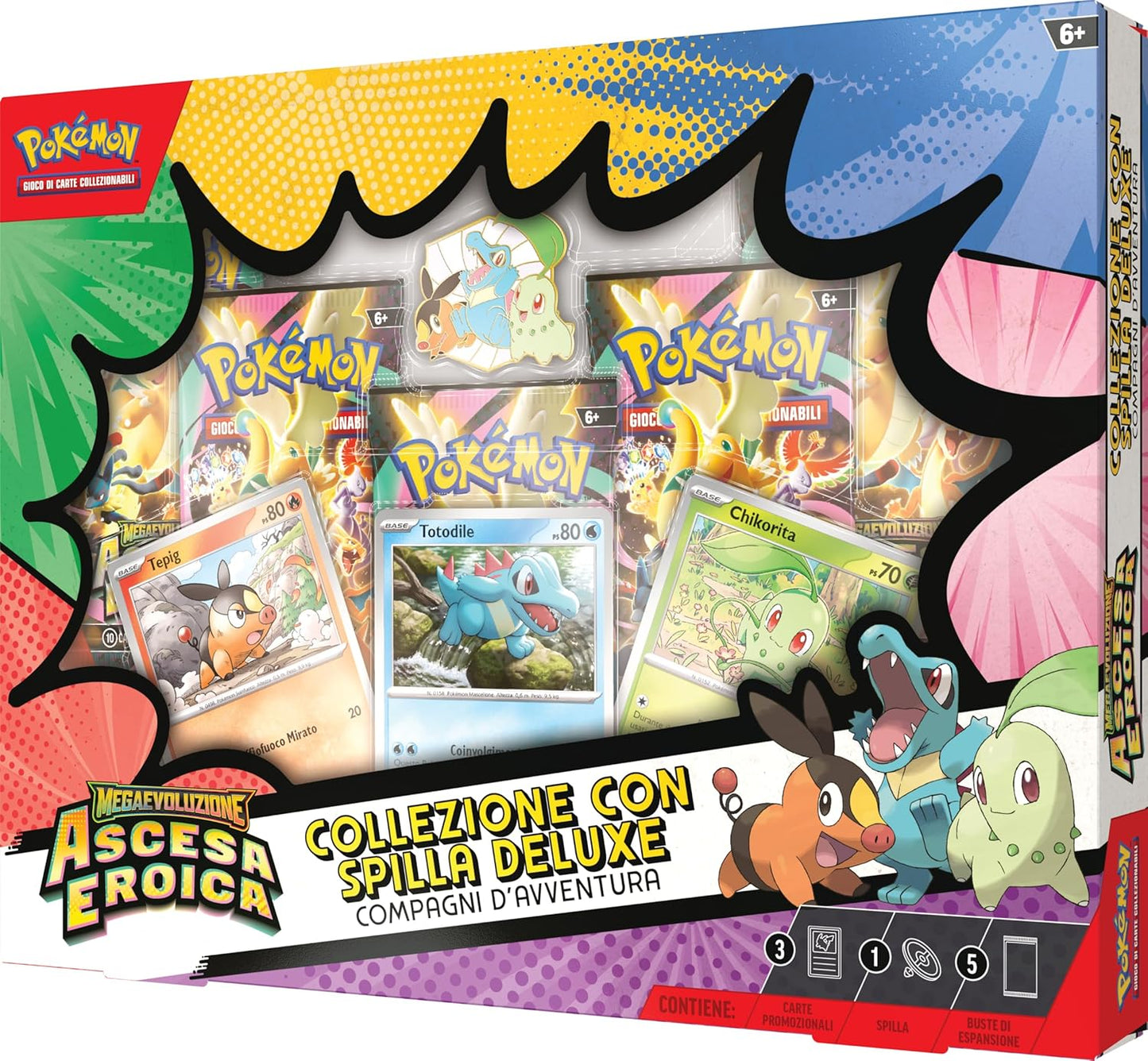 Pokémon GCC: Megaevoluzione Ascesa Eroica - Collezione Spilla Deluxe Compagni d’Avventura