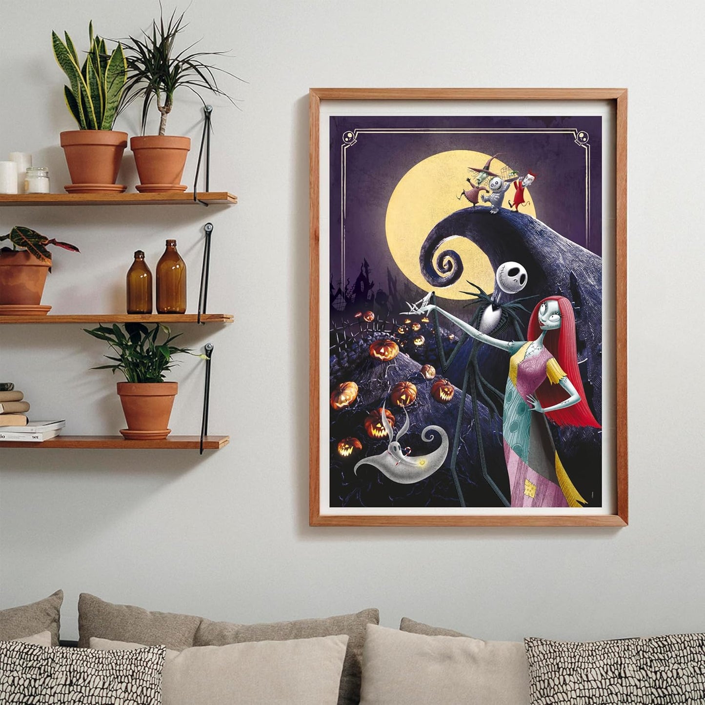 Clementoni- Puzzle 1000pz The Nightmare Before Christmas + Poster Incluso