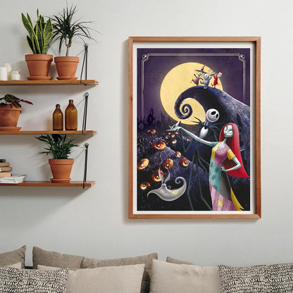 Clementoni- Puzzle 1000pz The Nightmare Before Christmas + Poster Incluso
