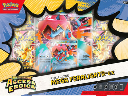 Pokémon GCC: Megaevoluzione Ascesa Eroica - Collezione Mega Feraligatr-ex