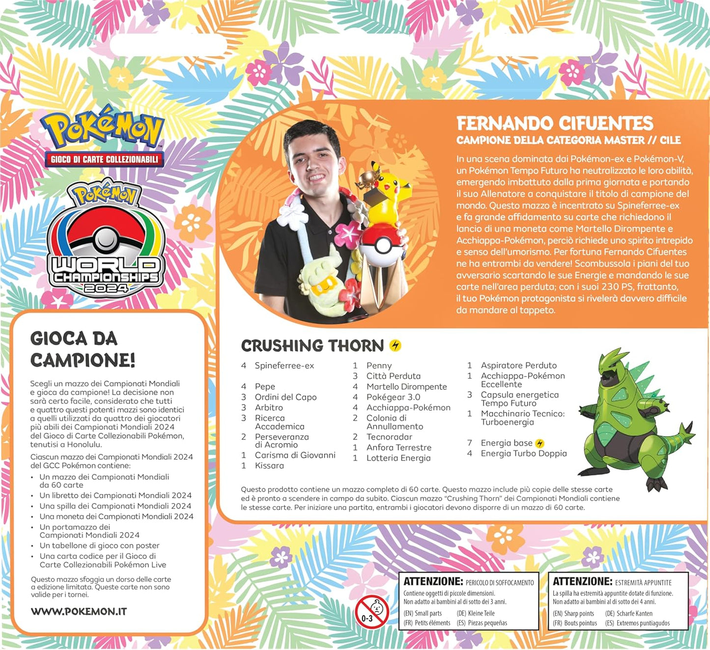Pokémon GCC Mazzo Campionati Mondiali Honolulu 2024 Deck Crushing Thorn