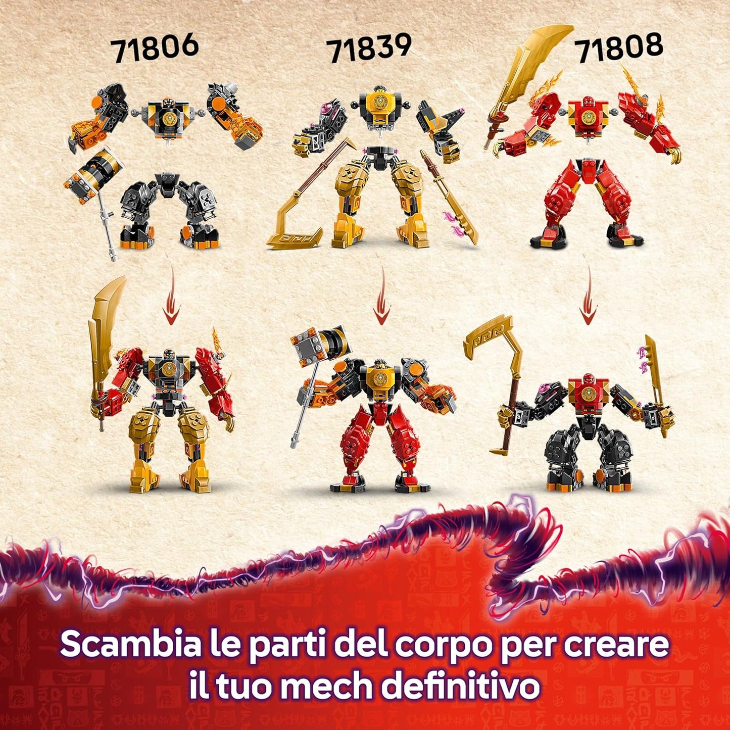 Lego - Ninjago 71826 (Battle Pack Draghi dello Spinjitzu) 186 pz 6+ Costruzioni