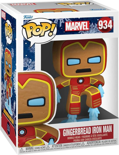 Funko Pop ! Marvel Holiday (934) Gingerbread Iron Man Vinyl Figure 9Cm