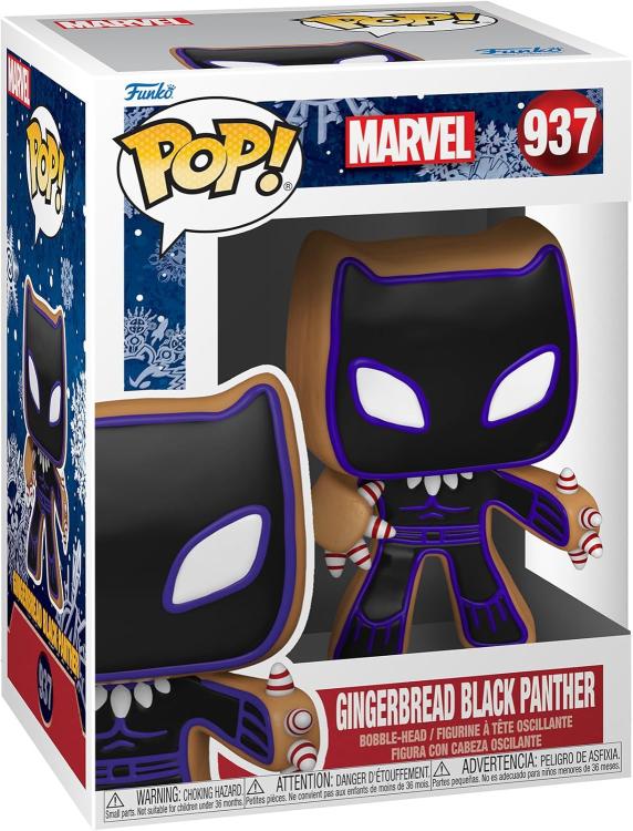Funko Pop ! Marvel Holiday (937) Gingerbread Black Panther Vinyl Figure 9Cm