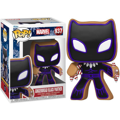 Funko Pop ! Marvel Holiday (937) Gingerbread Black Panther Vinyl Figure 9Cm