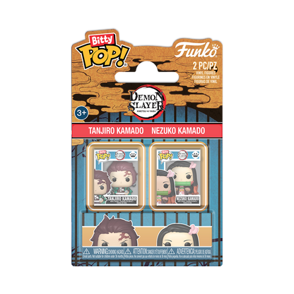 Funko Bitty Pop! Demon Slayer (2 pack) Tanjiro Kamado & Nezuko Kamado - Mini Vinyl Figure 2cm (Copia)