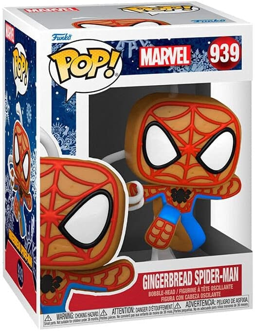 Funko Pop ! Marvel Holiday (939) Gingerbread Spider-Man Vinyl Figure 9Cm