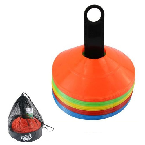 Set 50 Conetti Cinesini Dischi Coni Delimitatori Spazio Allenamento Calcio Sport