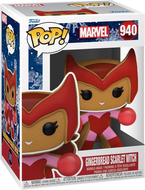 Funko Pop ! Marvel Holiday (940) Gingerbread Scarlet Witch Vinyl Figure 9Cm