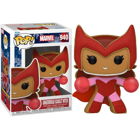 Funko Pop ! Marvel Holiday (940) Gingerbread Scarlet Witch Vinyl Figure 9Cm