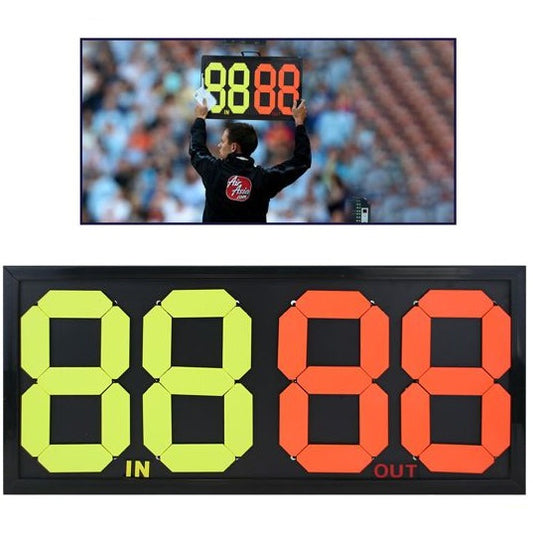 Tabellone Calcio Sport Sostituzioni Cambi Tabella Arbitro A 4 Cifre Fronte/Retro