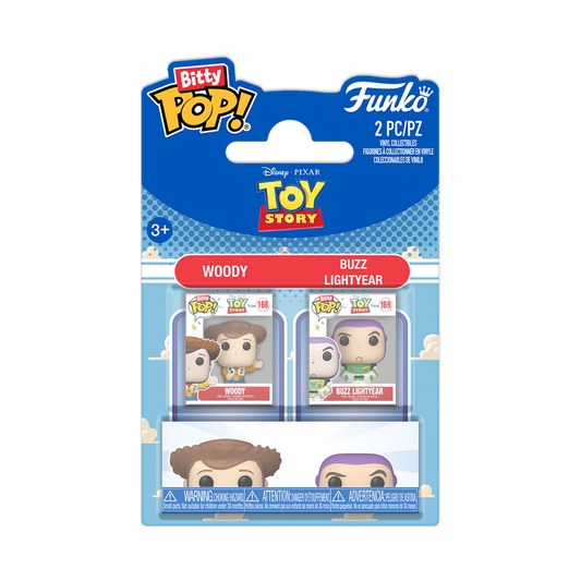 Funko Bitty Pop! Toy Story Disney Pixar (2 pack) Woody & Buzz Lightyear - Mini Vinyl Figure 2cm
