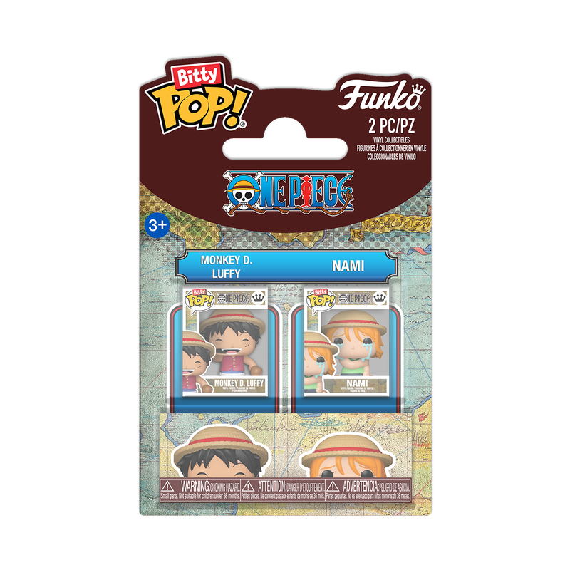Funko Bitty Pop! One Piece: Monkey D. Luffy & Nami (2 Pack) - Vinyl Figure 2,3cm
