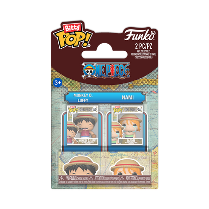 Funko Bitty Pop! One Piece: Monkey D. Luffy & Nami (2 Pack) - Vinyl Figure 2,3cm
