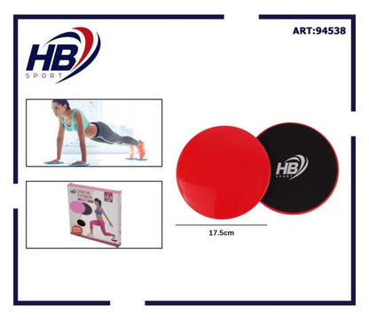 Dischi Di Scorrimento Pilates Fitness Yoga Slider Disco Scorrevole Pavimento Red