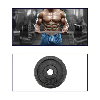Disco Peso Bilanciere Manubro Dischi Ø 30Mm In Ghisa Palestra Bodybuilding 2,5Kg