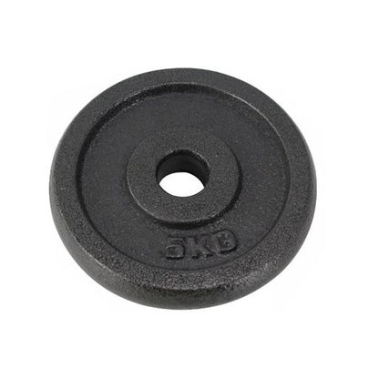 Disco Peso Bilanciere Manubro Dischi Ø 30Mm In Ghisa Palestra Bodybuilding 5Kg
