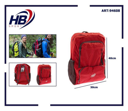 Zaino Multitasche Uomo Donna Borsa Grande Viaggi Sport Scuola Lavoro Pc | Rosso
