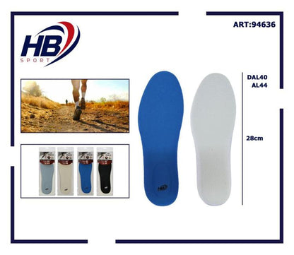 Hb Solette Plantare Uomo In Gomma Pu Ammortizzante Memory Lavoro Sportive Comode