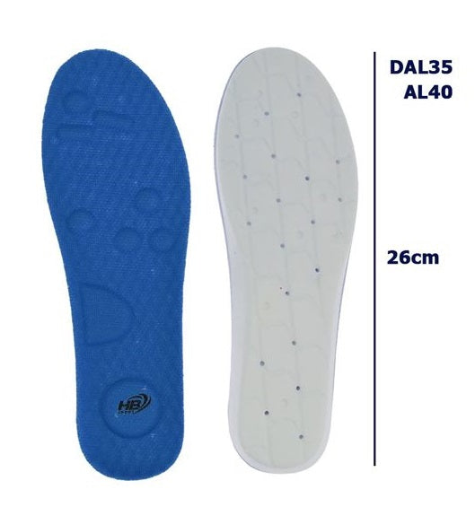 Hb Solette Plantare Donna Gomma Pu Memory Ammortizzante Lavoro Sportive Comode