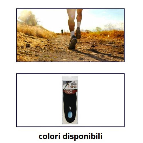 Hb Solette Plantare Uomo In Gel Tpr Gomma Ammortizzante Lavoro Sportive Comode