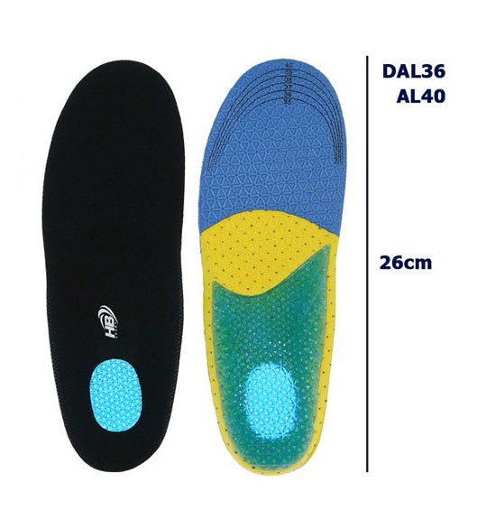 Hb Solette Plantare Donna In Gel Tpr Gomma Ammortizzante Lavoro Sportive Comode