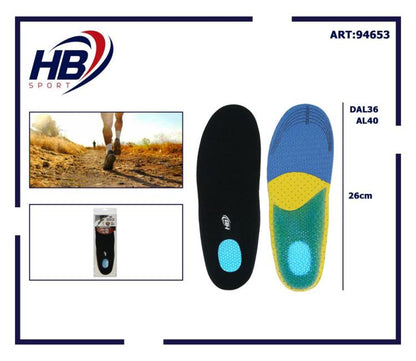 Hb Solette Plantare Donna In Gel Tpr Gomma Ammortizzante Lavoro Sportive Comode