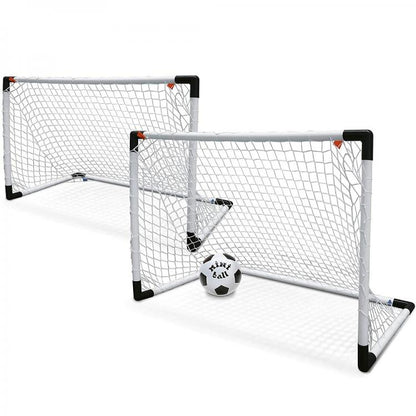 Hb Sport Set 2 Porte Da Calcio Bambini Porta Con Rete Pallone Mini Ball Incluso