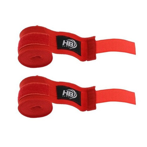 COPPIA FASCE DA BOXE BENDE SOTTOGUANTI BENDAGGIO KICK BOXING MMA PUGILATO ROSSO