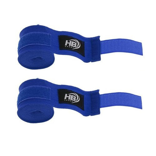 COPPIA FASCE DA BOXE BENDE SOTTOGUANTI BENDAGGIO KICK BOXING MMA PUGILATO BLU