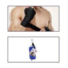 COPPIA FASCE DA BOXE BENDE SOTTOGUANTI BENDAGGIO KICK BOXING MMA PUGILATO BLU