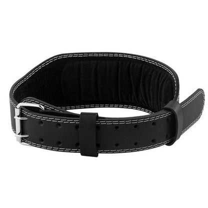 CINTURA SOLLEVAMENTO PESI CUOIO NERA ALLENAMENTO BODYBUILDING FASCIA LOMBARE |XL