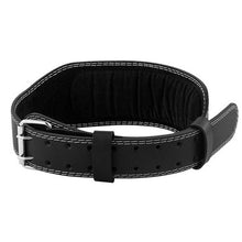 CINTURA SOLLEVAMENTO PESI CUOIO NERA ALLENAMENTO BODYBUILDING FASCIA LOMBARE | M