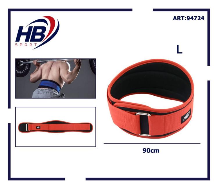 CINTURA SOLLEVAMENTO PESI ALLENAMENTO BODYBUILDING SQUAT FASCIA LOMBARE ROSSA L