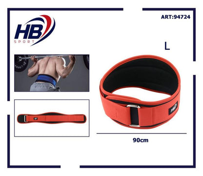 CINTURA SOLLEVAMENTO PESI ALLENAMENTO BODYBUILDING SQUAT FASCIA LOMBARE ROSSA L