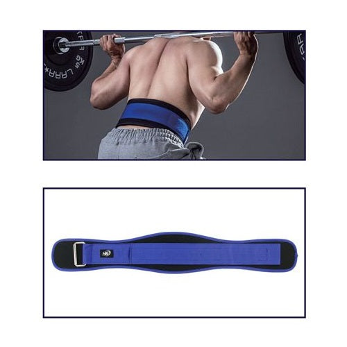 CINTURA SOLLEVAMENTO PESI ALLENAMENTO BODYBUILDING SQUAT FASCIA LOMBARE (BLU L)