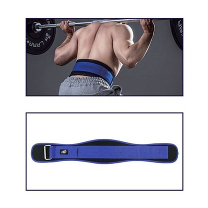 CINTURA SOLLEVAMENTO PESI ALLENAMENTO BODYBUILDING SQUAT FASCIA LOMBARE (BLU L)