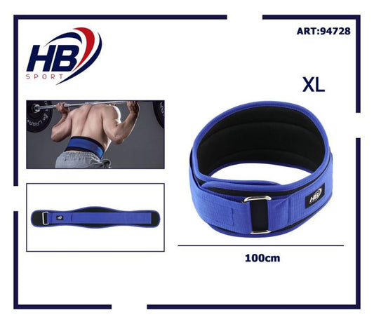 CINTURA SOLLEVAMENTO PESI ALLENAMENTO BODYBUILDING SQUAT FASCIA LOMBARE (BLU XL)