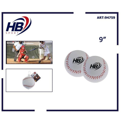 Palla Da Baseball Kit Da 2 - 9" Pollici Per Allenamento Con La Mazza Guanto