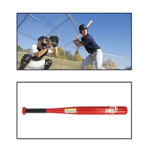 Mazza Da Baseball Softball Ferro Da (63Cm) 25" Allenamento Adulti Bambini Rossa