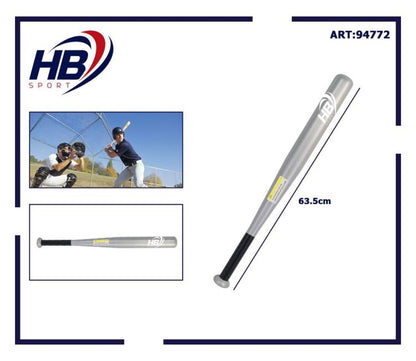 Mazza Da Baseball Softball Ferro Da (63Cm) 25" Allenamento Adulti Bambini Grigia
