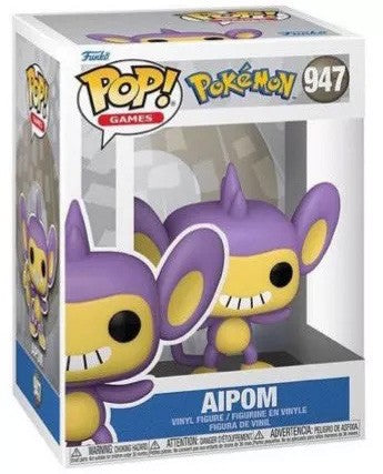 Funko Pop ! Games Pokemon  - (947) Aipom (Emea) Vinyl Figure 9Cm