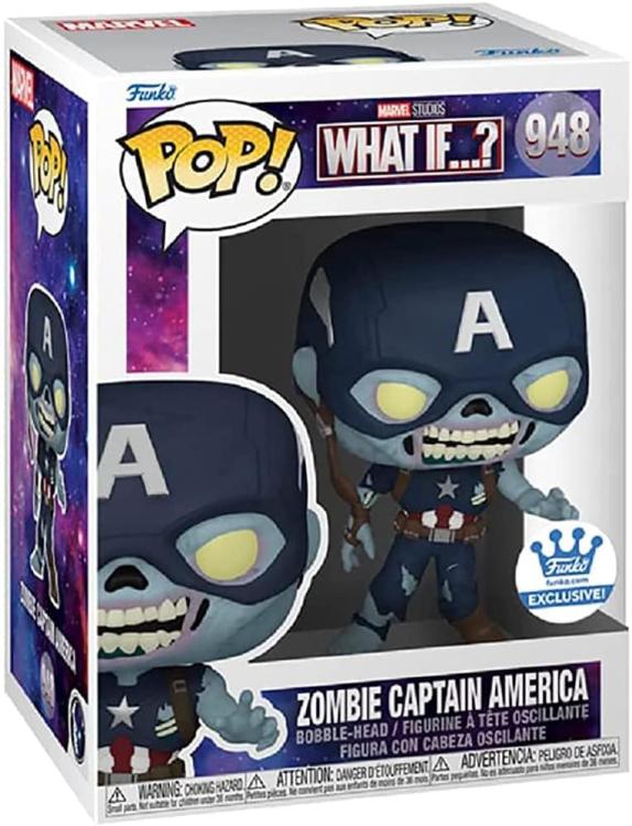 Funko Pop ! Marvel  What If...? - (948) Zombie Captain America Exclusive Figure