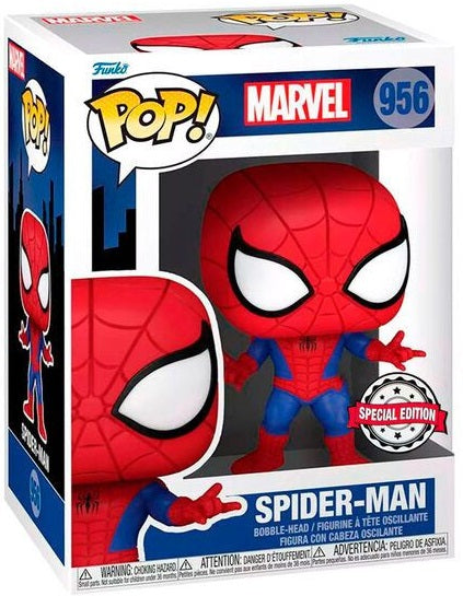 Funko Pop ! Marvel (956) Spider-Man Special Edition Vinyl Figure 9Cm Statuetta