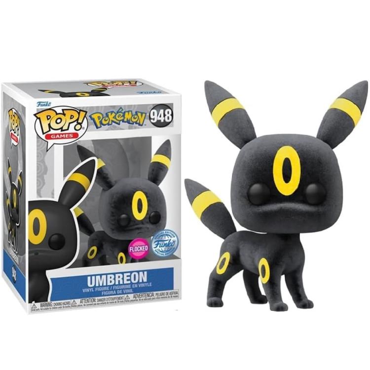 Funko Pop ! Games Pokemon - (948) Umbreon Flocked Figure 9Cm Evoluzione Di Evee